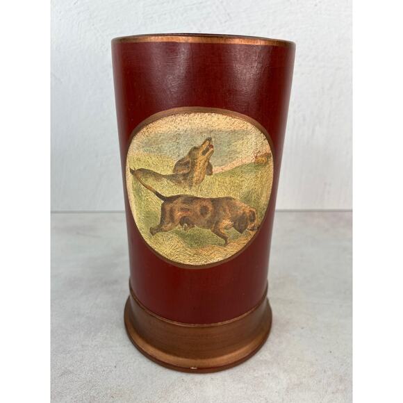 Comoy’s of London Shot‎ Gun Shell Canister w/ Hunting Dogs/ 9.25” tall - Picture 1 of 12